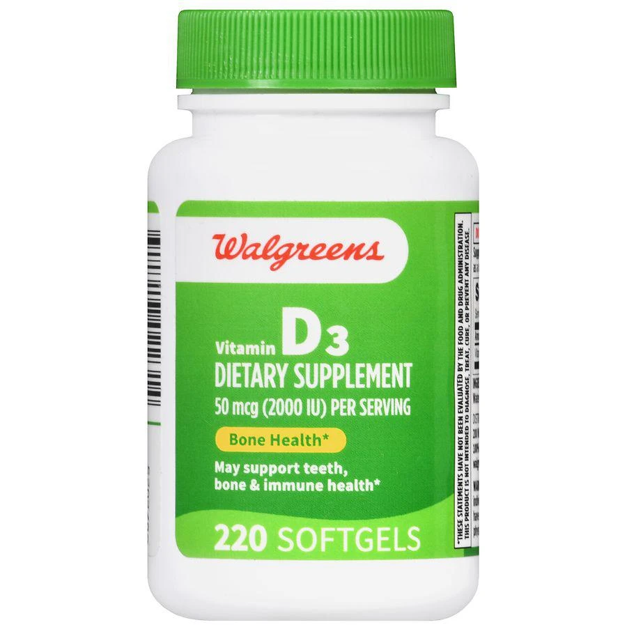 Walgreens Vitamin D3 50 mcg Softgels (220 days) 2