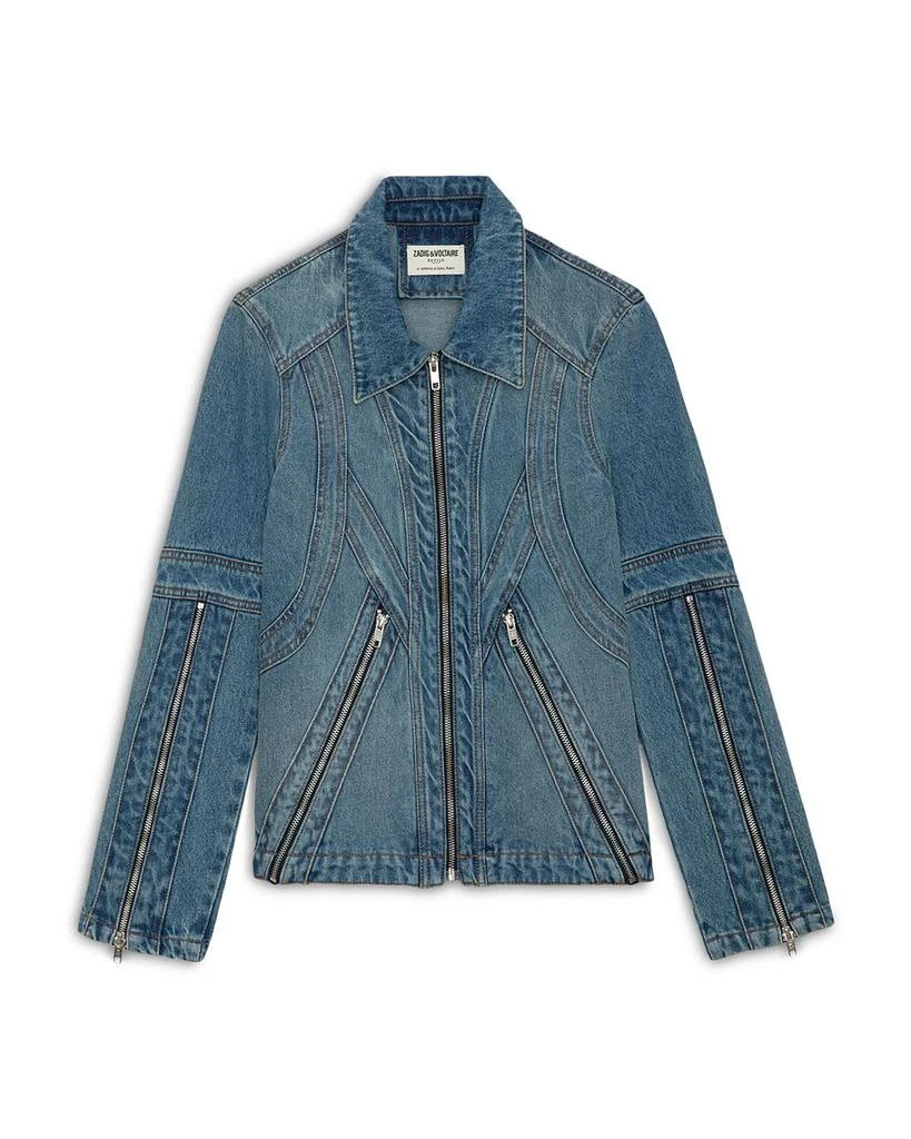 Zadig & Voltaire Bons Zippered Denim Jacket 6