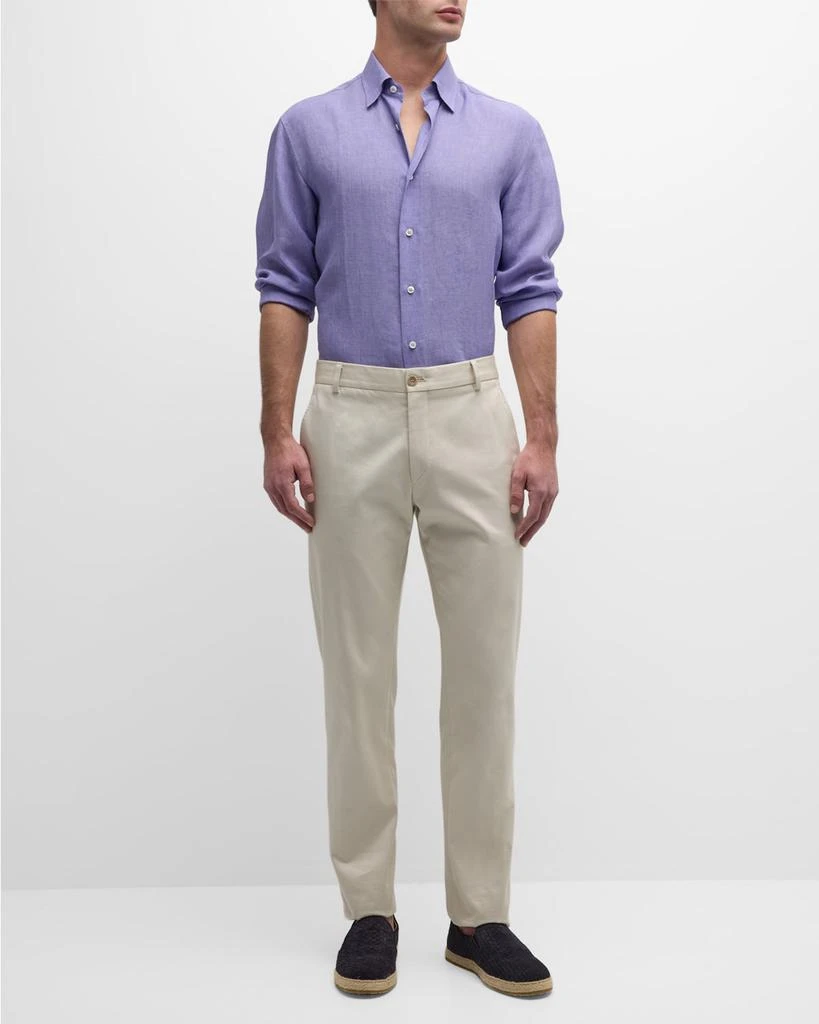 Brioni Men's Solid Linen Sport Shirt 2