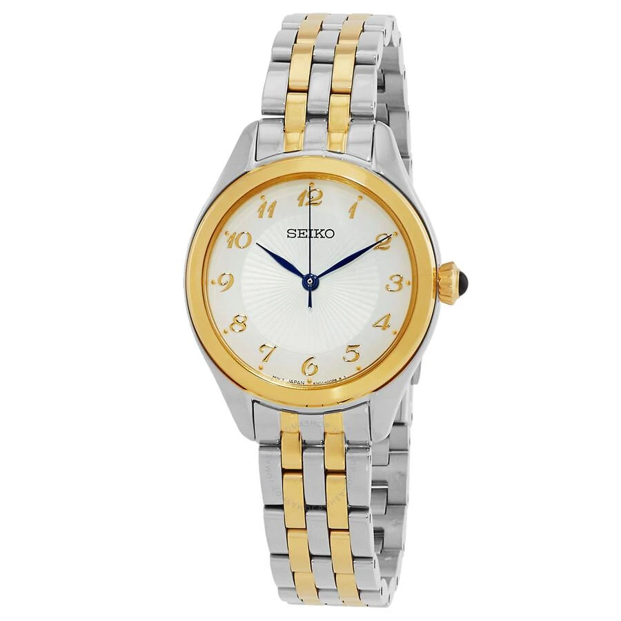 Seiko Quartz Silver Dial Two-Tone Ladies Watch SUR380P1 1