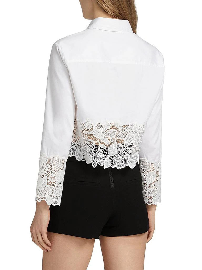 Generation Love Issa Poplin-Lace Cropped Shirt 5