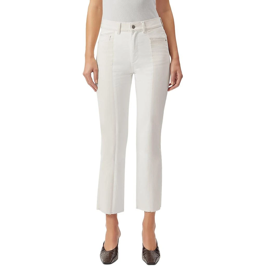 DL1961 Womens Raw Hem Mid Rise Straight Leg Jeans 2