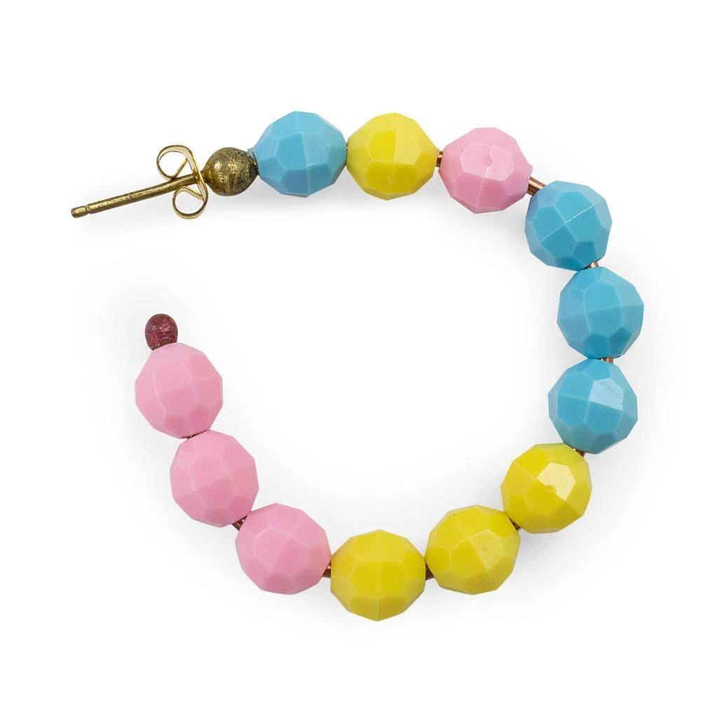 Susan Alexandra MEDIUM BEADED HOOPS MULTICOLOR EARRINGS 1