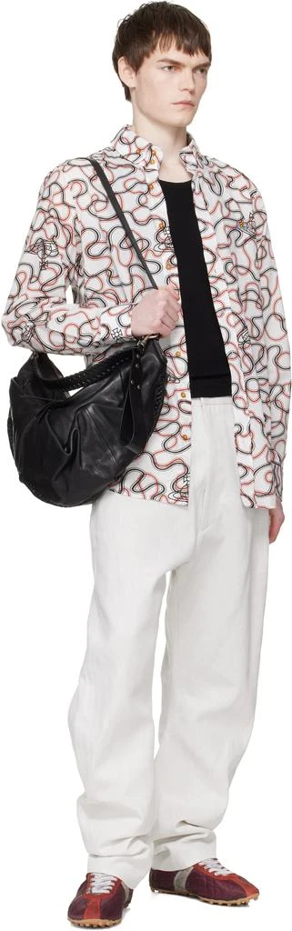 Vivienne Westwood Black Agnes Medium Shoulder Bag 4