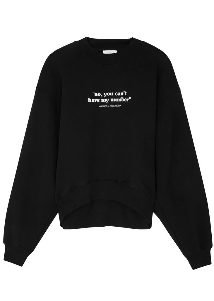 Off-White Slogan printed cotton sweatshirt  1