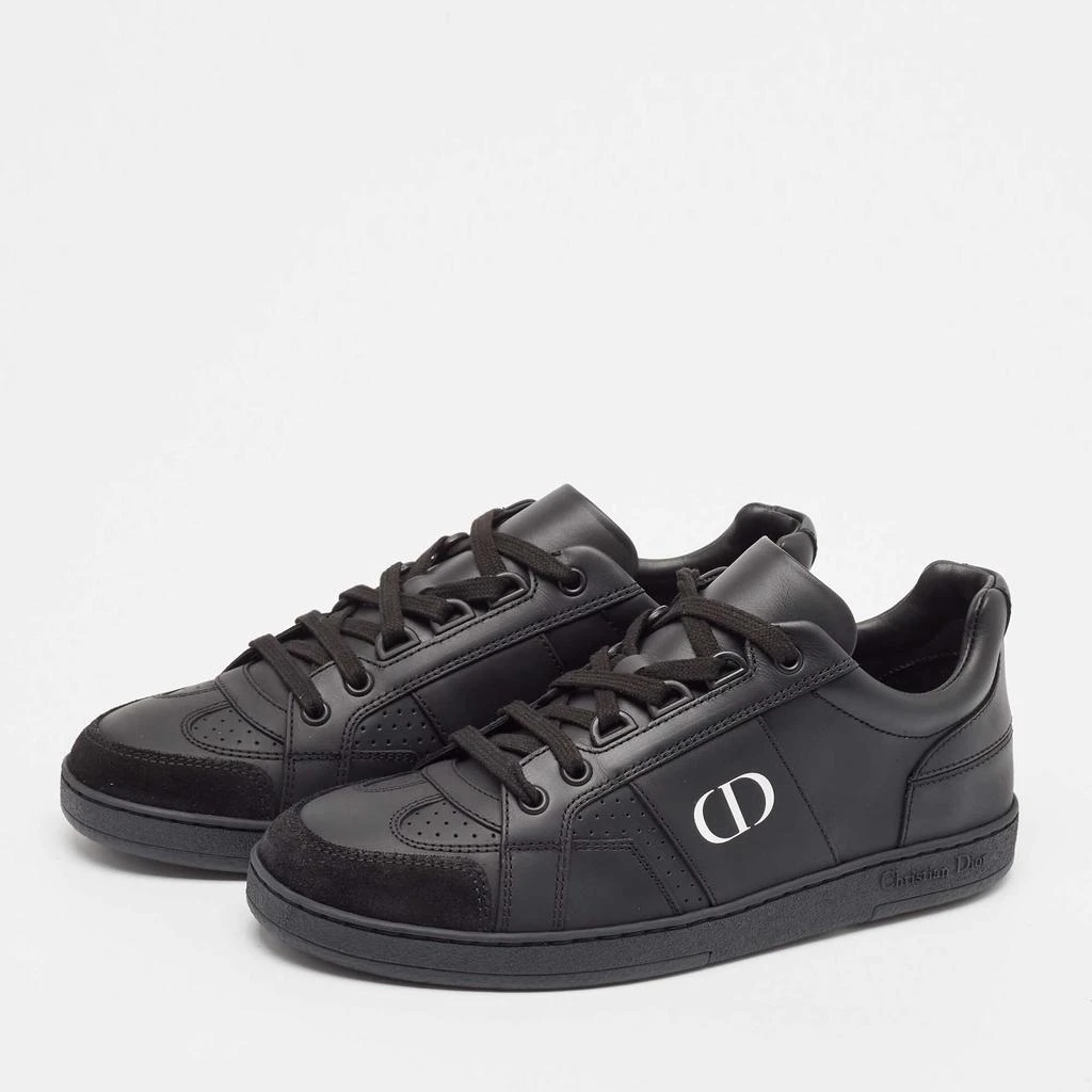 Dior Dior Black Leather and Suede Low Top Sneakers Size 36 2