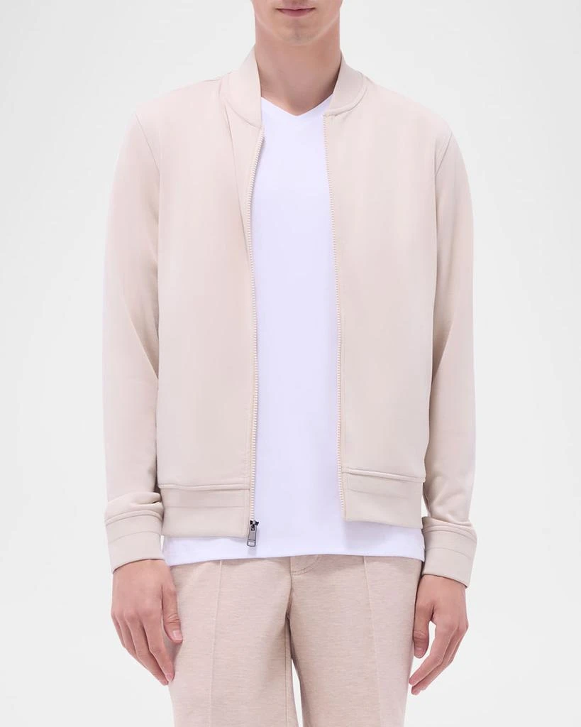 BUGATCHI Men's Soft Touch Knit Full-Zip Bomber Jacket 4