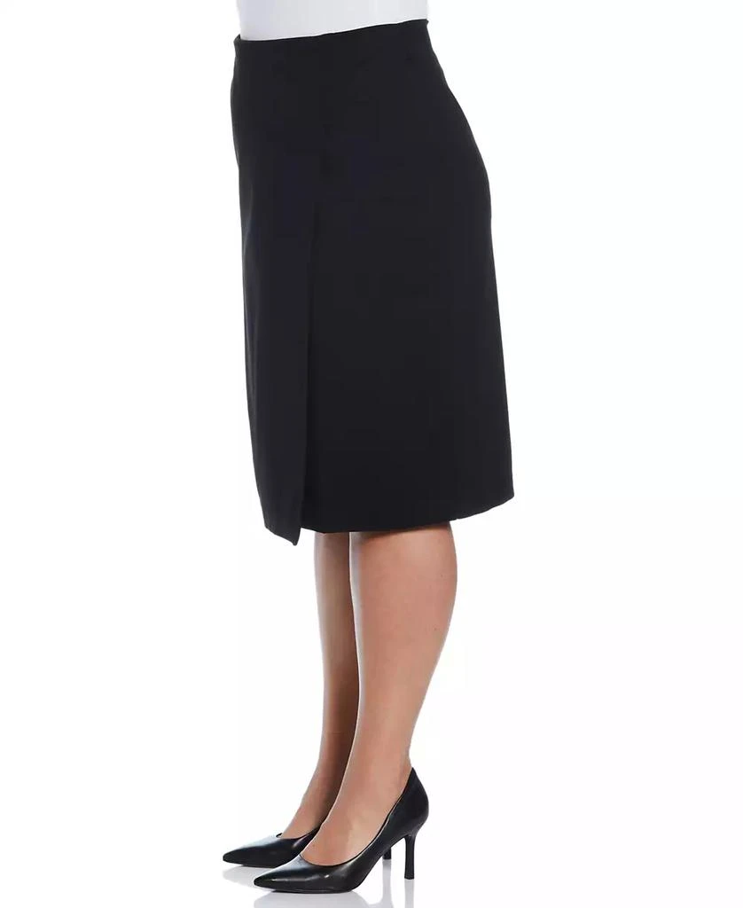 Rafaella Plus Size Ponte Asymmetrical Wrap Skirt 3