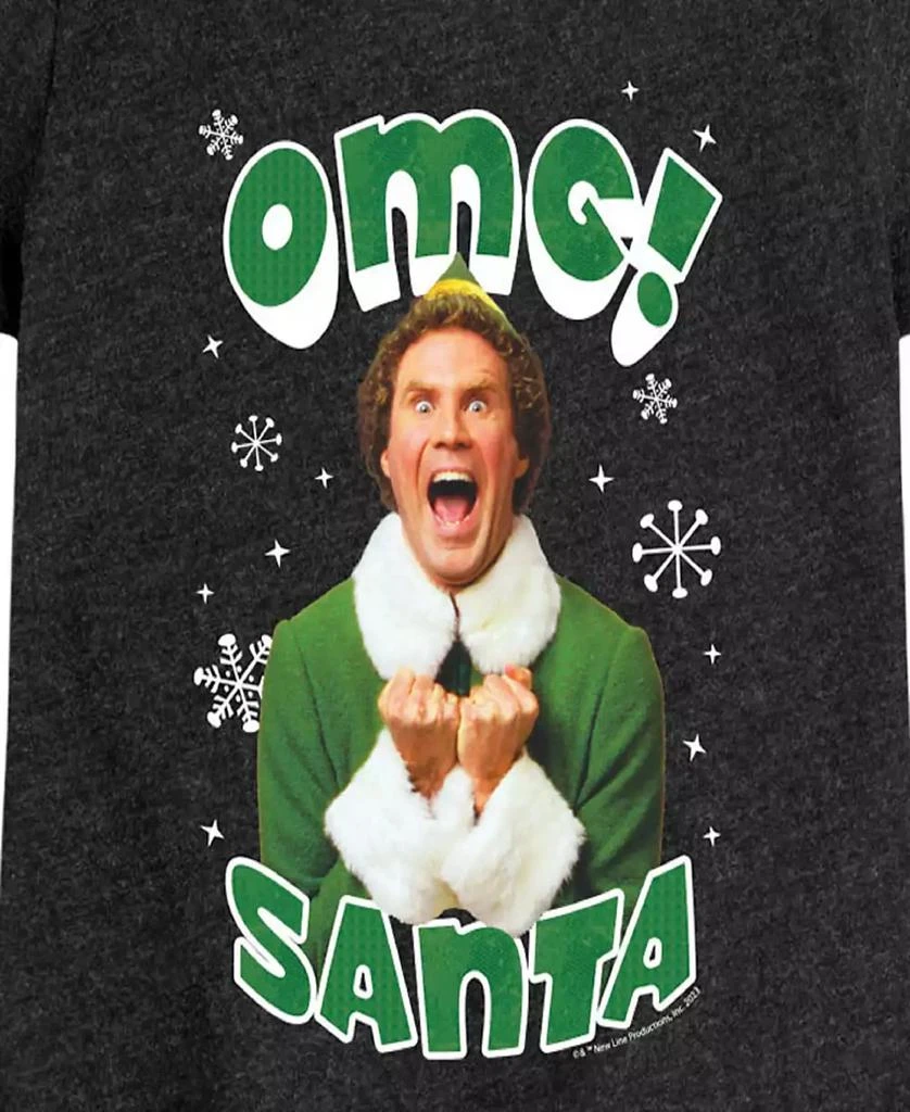 Elf Big Girls Omg Santa Graphic Short Sleeve Tee 3