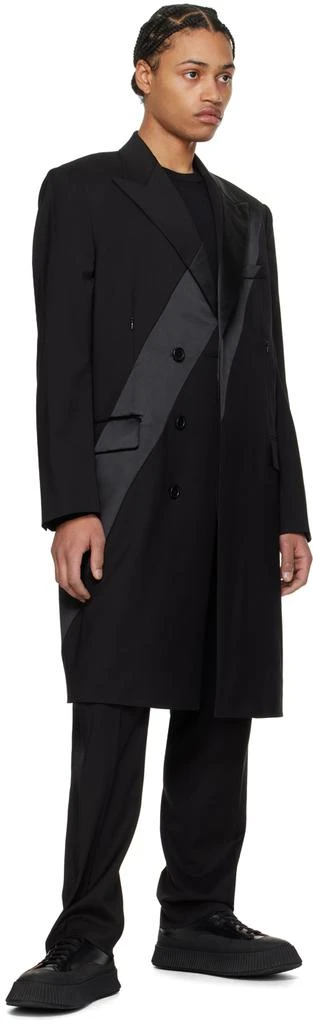 Helmut Lang Black Tuxedo Car Coat 4