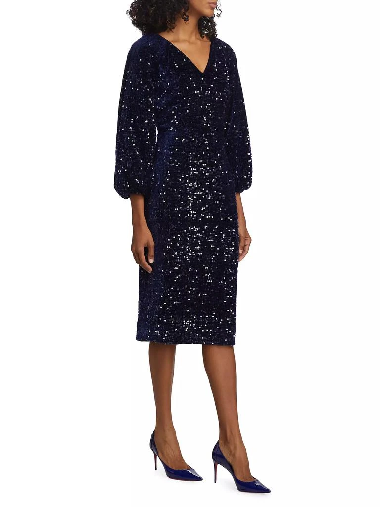 Tahari The Robin Sequined Midi-Dress 4