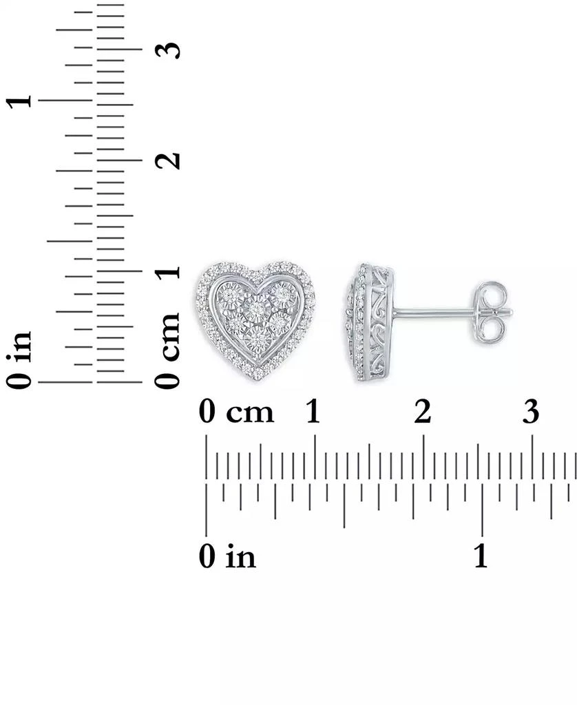Macy
s Heart Diamond Earrings (1/4 ct. t.w.) in Sterling Silver 3