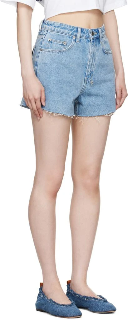 Ksubi Blue Rise N Hi Torn Up Denim Shorts 2