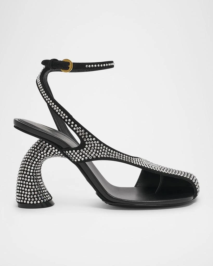 Dries Van Noten Virgo Rhinestone Asymmetrical Sandals 1