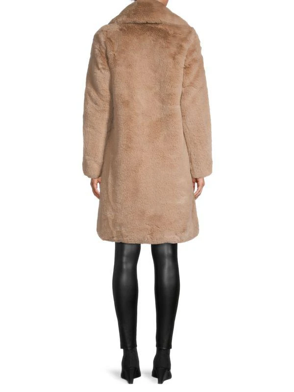 BELLE FARE Faux Fur Notch-Lapel Coat 2