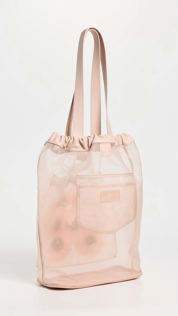 Simone Rocha Sheer Stuffed Carnation Drawstring Pocket Tote Bag 3