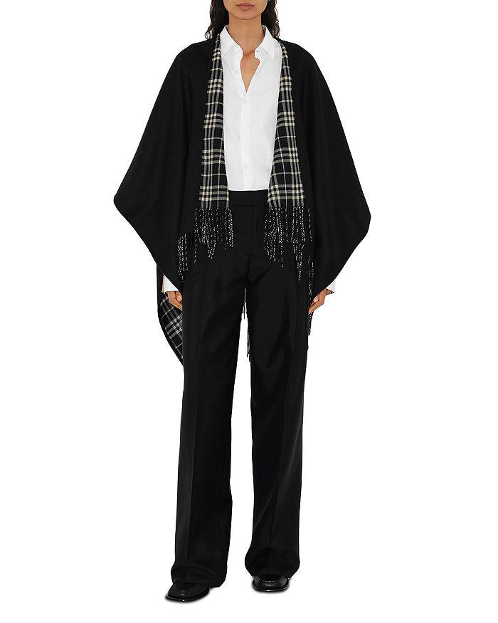 Burberry Reversible Check Wool Cape