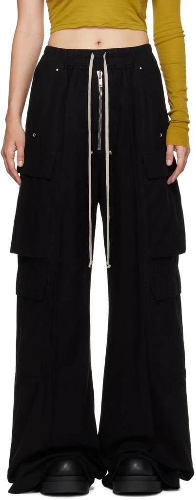 Black Porterville Double Cargo Jumbo Belas Trousers – On Sale Now 