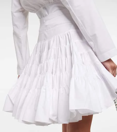 Alaïa Ruffled cotton poplin miniskirt 5