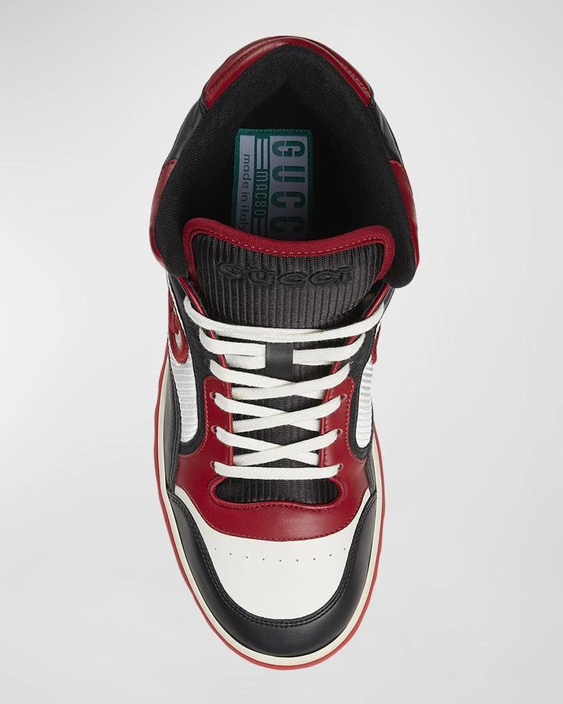 Gucci Men's MAC 80 Embroidered High-Top Sneakers 5