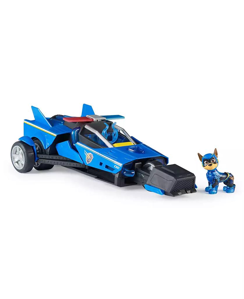 Paw Patrol The Mighty Movie, Chase's Mighty Converting Cruiser with Mighty Pups Action Figure, Lights and Sounds