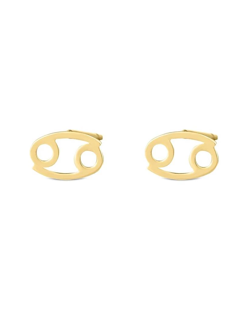 Italian Gold 14K  Cancer Earrings
