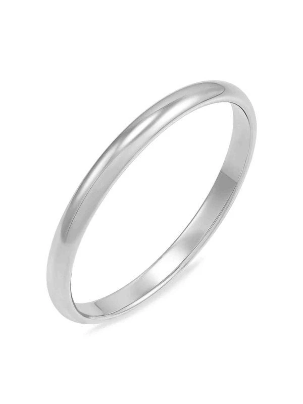 Saks Fifth Avenue 14K White Gold Wedding Band Ring 1