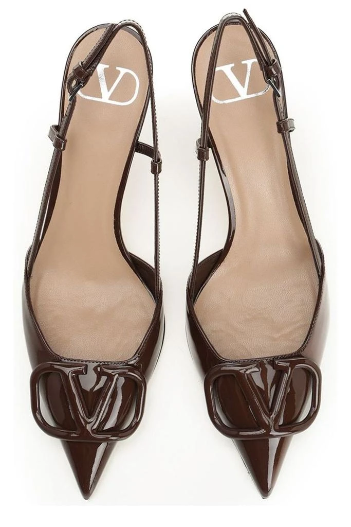Valentino Valentino VLogo Signature Pointed Toe Slingback Pumps 4