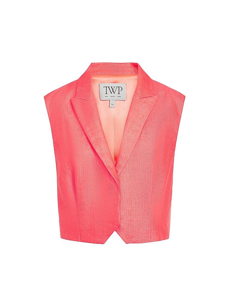 TWP Katie Linen-Blend Tailored Vest
