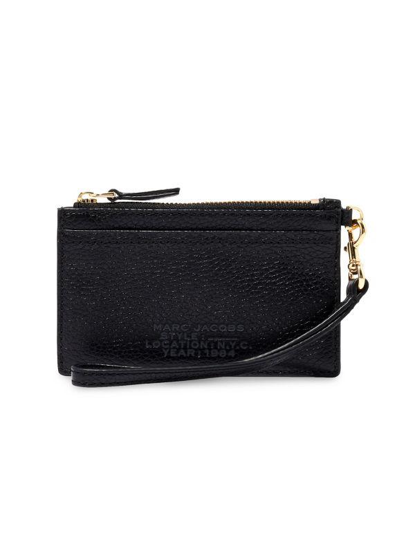 ◇MARC JACOBS◇ The Top Zip Wristlet WalletBlack Marc Jacobs The Top Zip Wristlet Leather Wallet