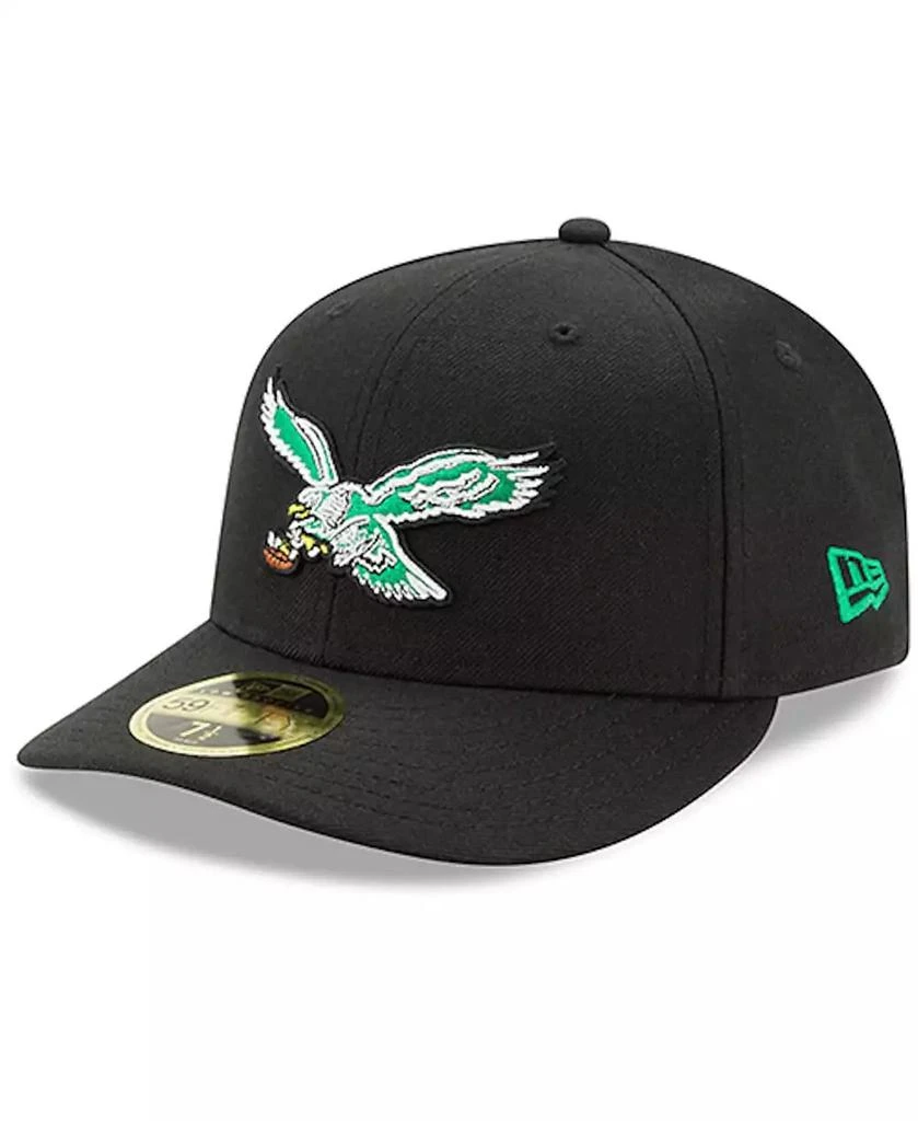 New Era Men's Black Philadelphia Eagles Omaha Low Profile 59FIFTY Hat - Classic 1