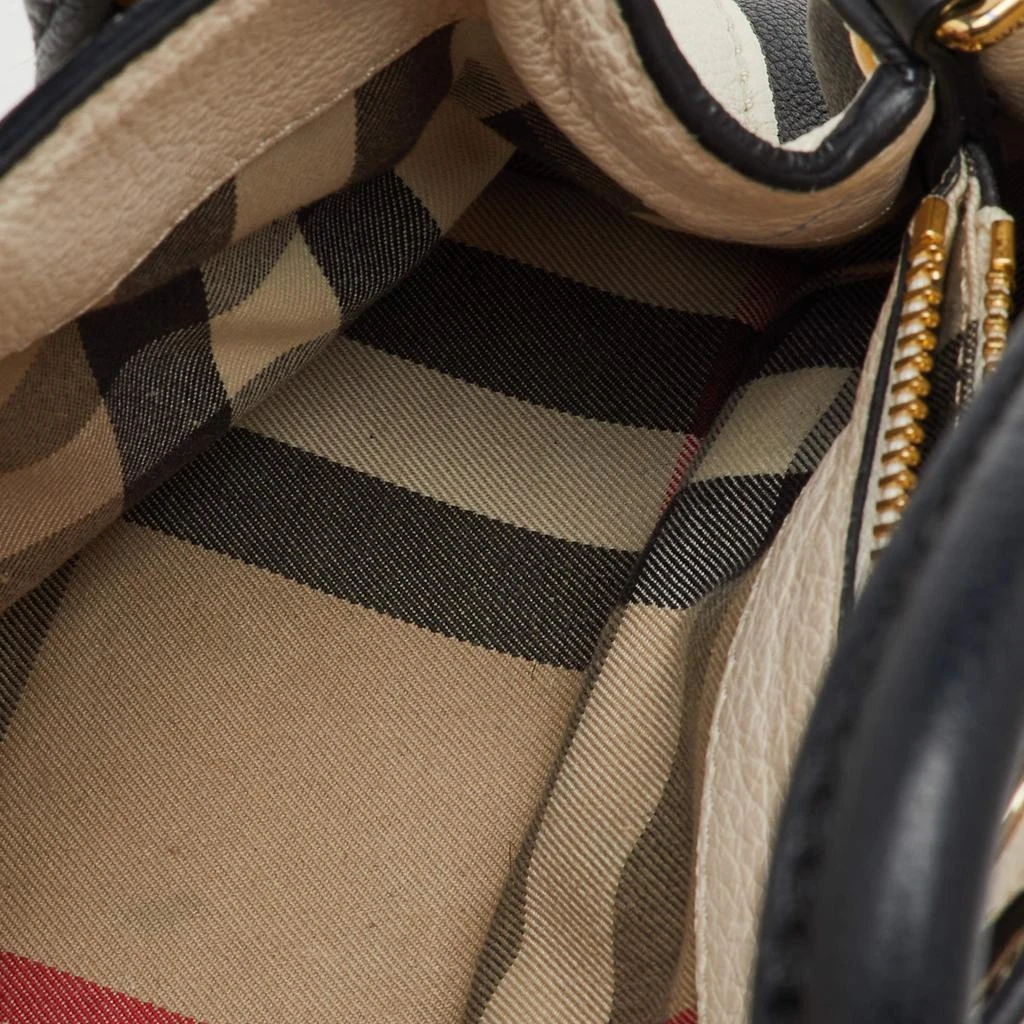 Burberry Burberry OffWhite/Black Leather Milton Satchel 8