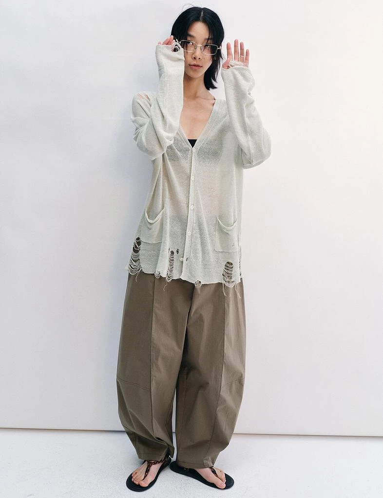 Pixie Market Olive Barrel Parachute Pants -PREORDER 6