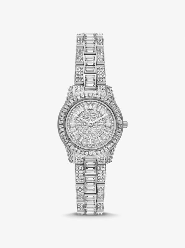 michael_kors Limited-Edition Petite Runway Pavé Silver-Tone Watch