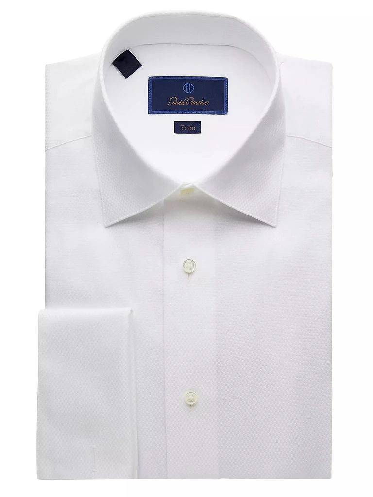 David Donahue Trim-Fit Dobby Weave Formal Shirt 1