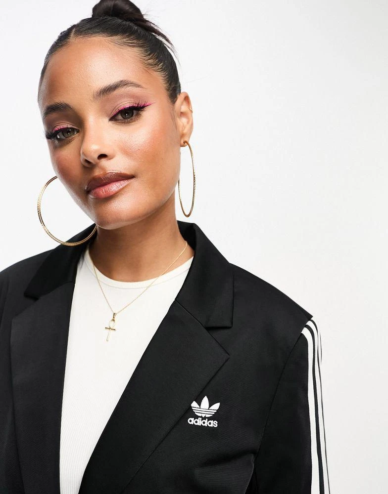 Adidas adidas Originals three stripe blazer in black 2