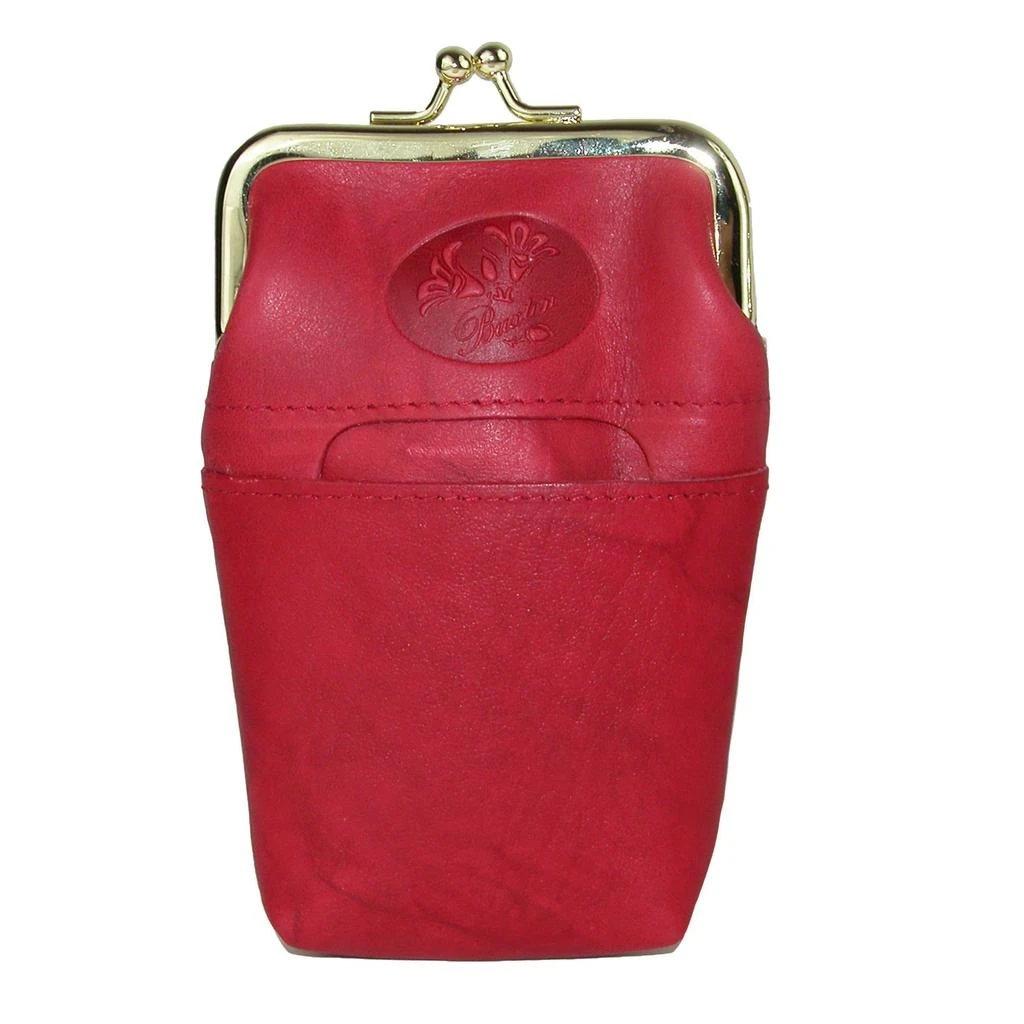 Buxton Women's Leather Framed Cigarette Case Wallet with Floral Emboss 4