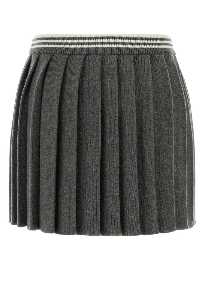 Miu Miu Miu Miu Pleated Knitted Mini Skirt 2