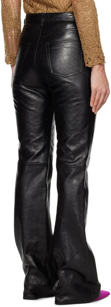 Acne Studios Black Paneled Leather Trousers 3
