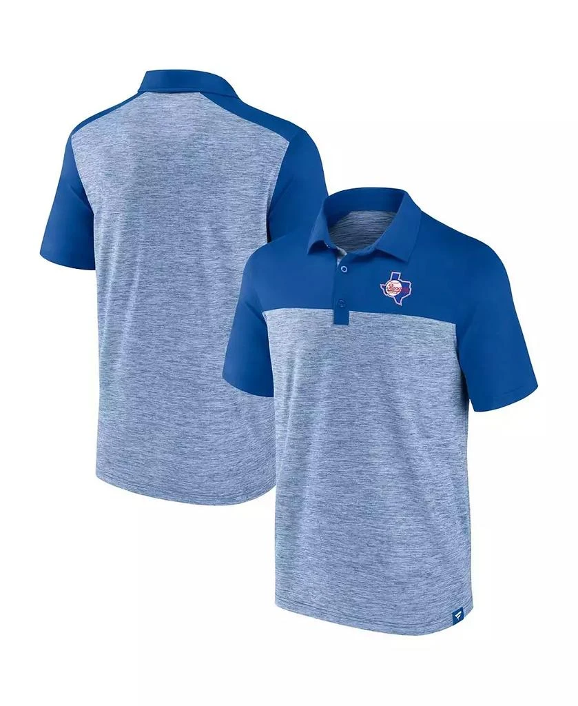 Fanatics Men's Royal Texas Rangers True Classics Avid Fan Brushed Polo Shirt 1