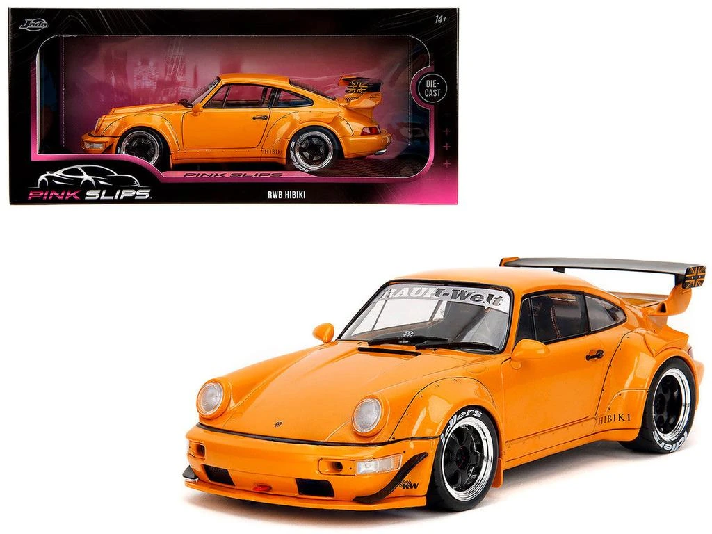 Jada RWB Bodykit "Hibiki" Orange Metallic "Pink Slips" Series 1/18 Diecast Model Car by