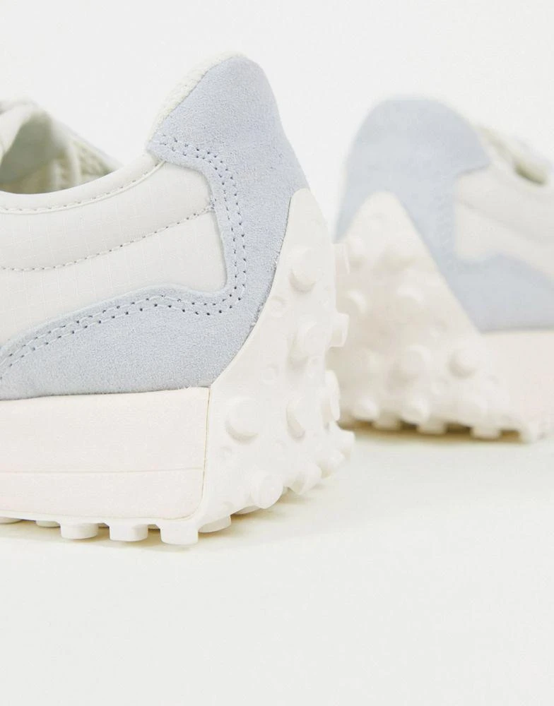 New Balance New Balance 327 trainers in pastel blue and zebra 3