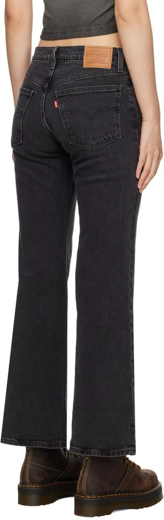 Levi's Black Middy Ankle Flare Jeans 3