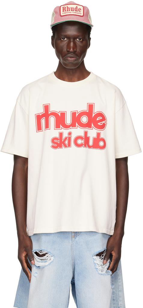 【関税込み】Rhude SSENSE限定 オフホワイト Cross 長袖Tシャツ rhude-designer-VTG-WHITE-