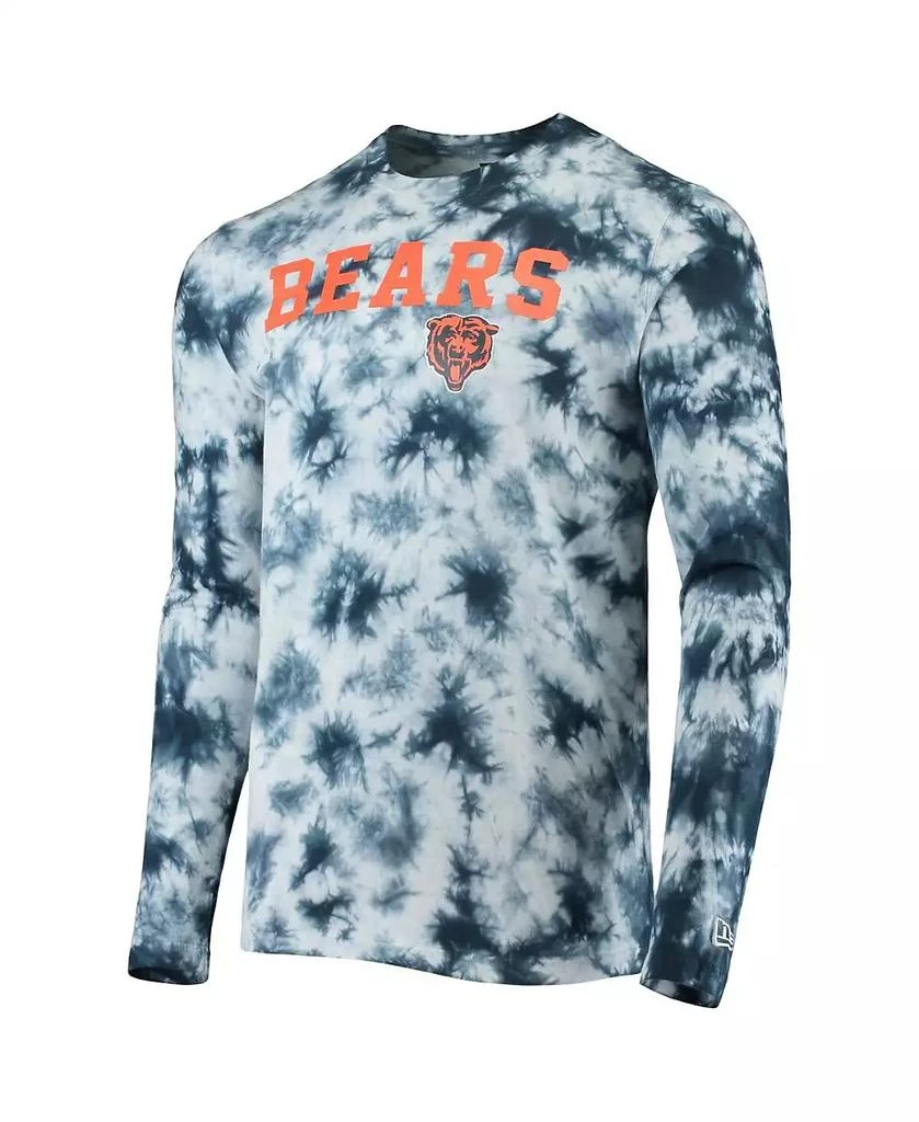 New Era Men's Navy Chicago Bears Tie-Dye Long Sleeve T-shirt 3