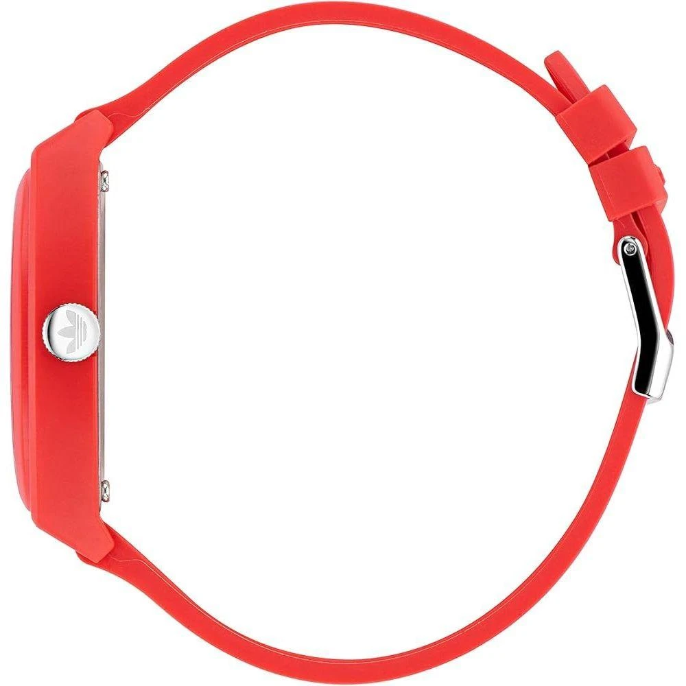 Adidas Red Silicone Watch 3