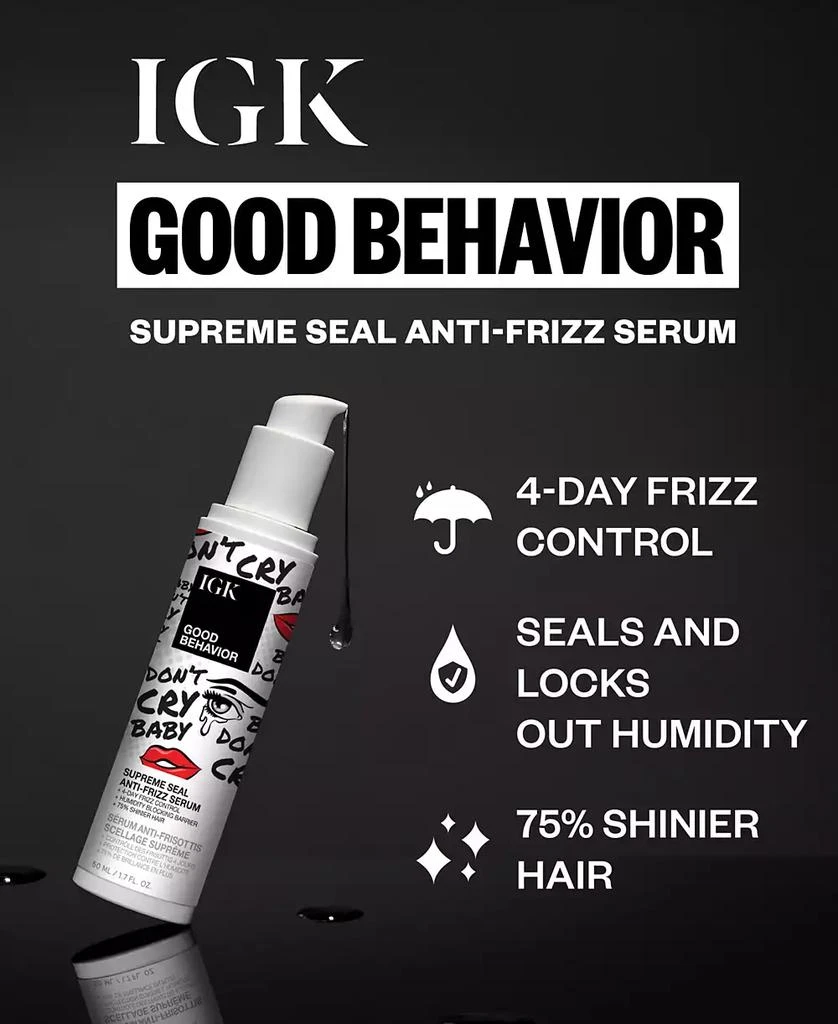 IGK Hair Good Behavior Supreme Seal Anti-Frizz Serum, 1.7 oz. 2