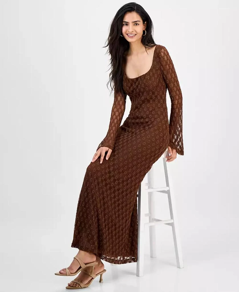 Bardot Women's Evannia Bell-Sleeve Lace Dress - Chocolate - Size 12