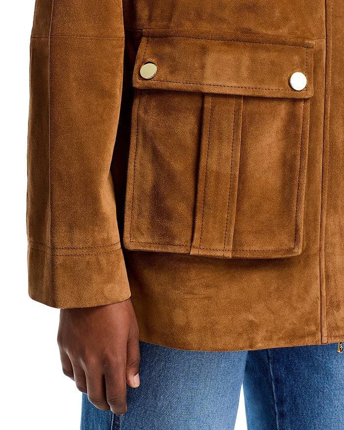 VERONICA BEARD Suz Suede Leather Dickey Coat 6