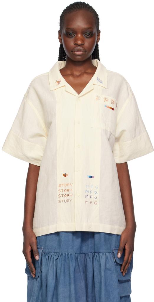 Story mfg. Beige Greetings Shirt